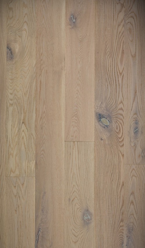 Parquet massif chêne huile fs - Ch&ecirc;ne massif antique huil&eacute; blanc ellsworth 145x18mm effet brut de sciage